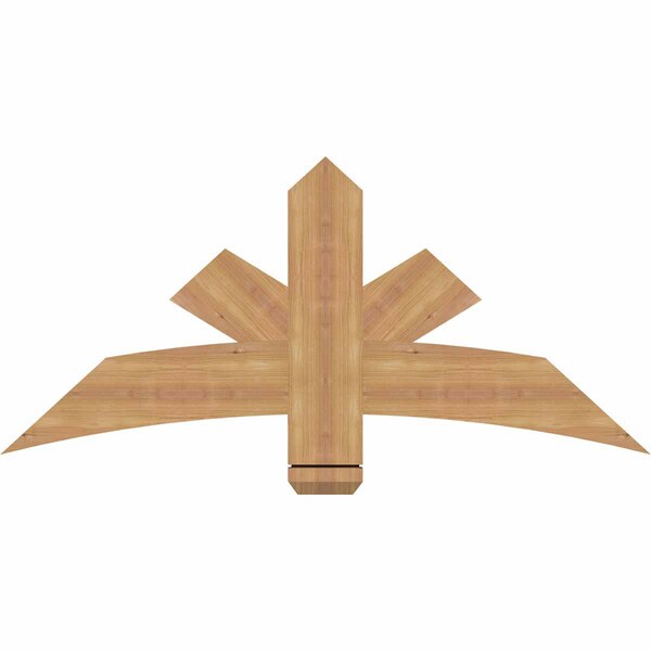 Ekena Millwork Alberta Smooth Timber Gable Bracket, Western Red Cedar, 48"W x 22"H x 1 1/2"D x 5 1/2"F, 11/12 Pitch GBW048X22X0206ALB00SWR - main